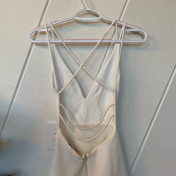 Lulu’s White Backless Skater Dress - Picture 8 of 8